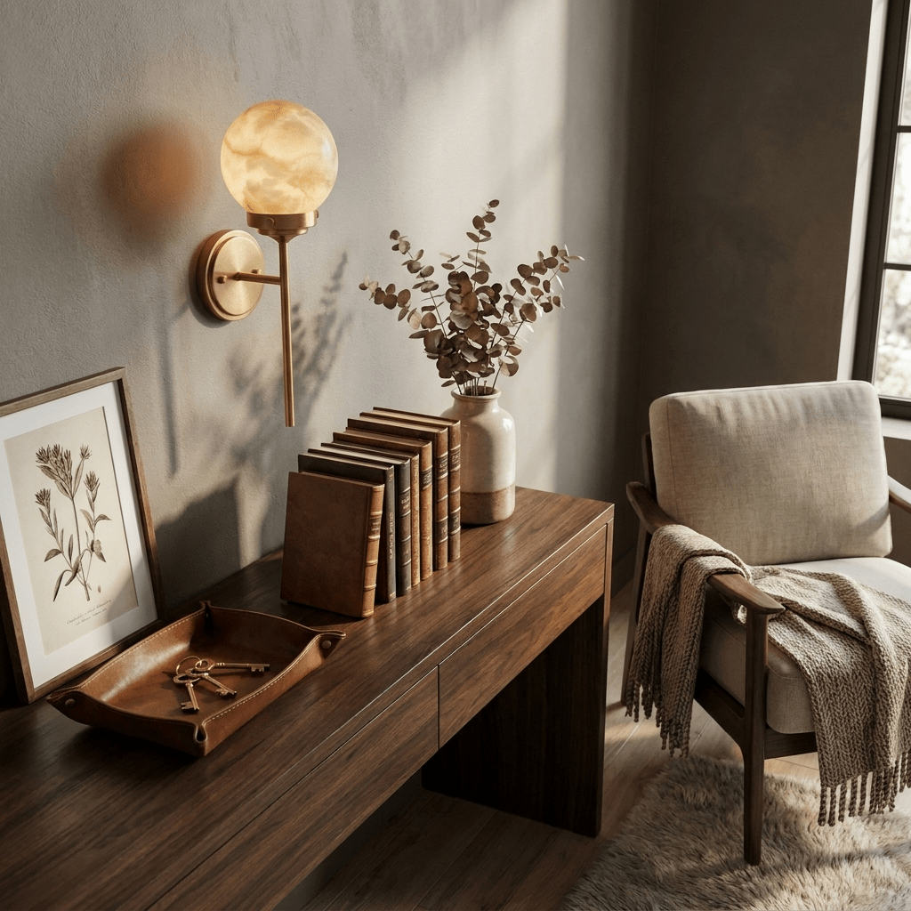 Selene Alabaster Globe Sconce — product view 3