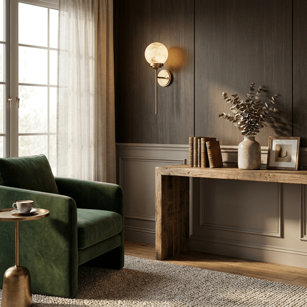 Selene Alabaster Globe Sconce — product view 5