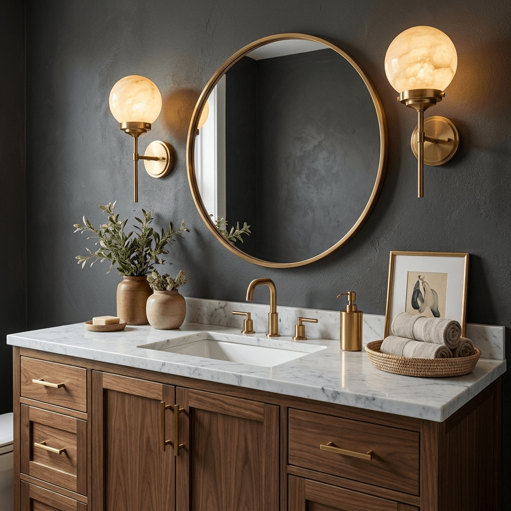Selene Alabaster Globe Sconce — product view 2