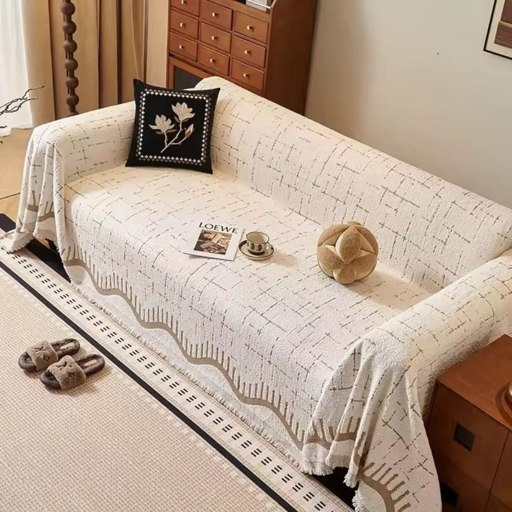 LoungeYard | Serene Horizon Lines Sofa Cover — product view 4