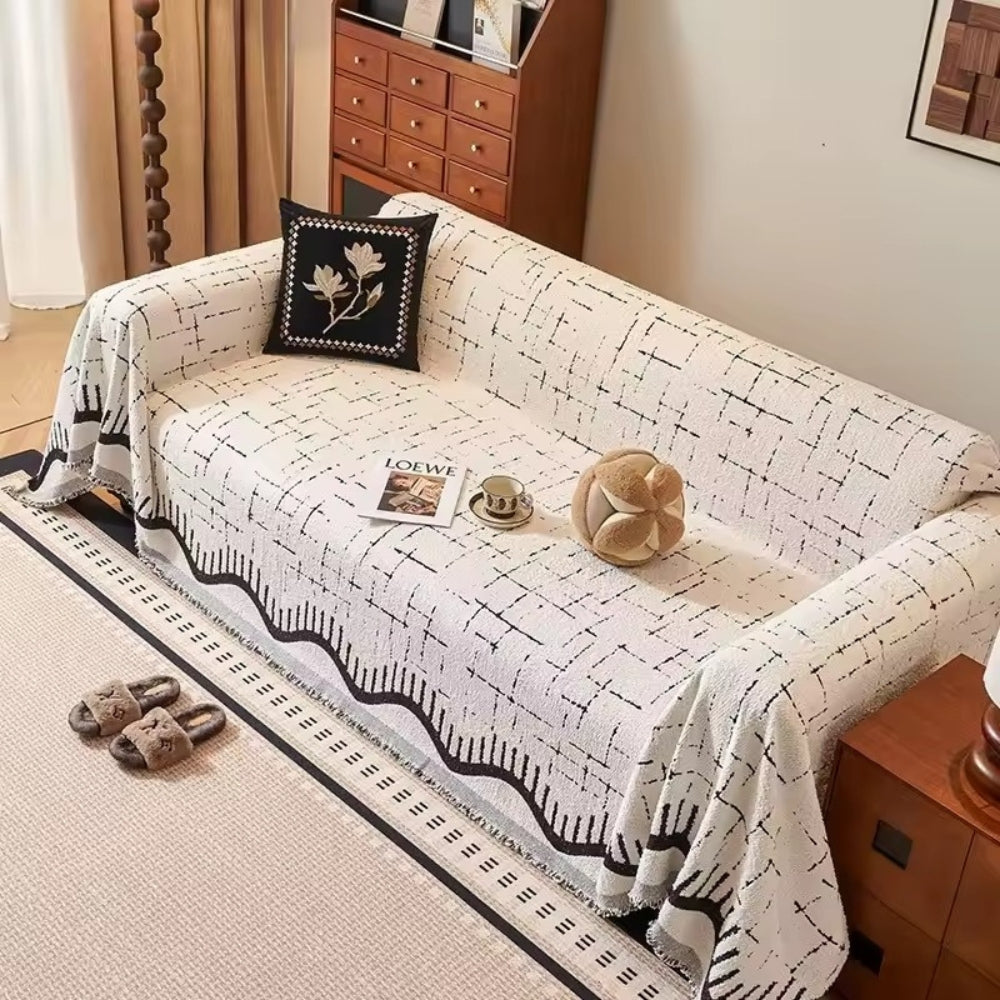 LoungeYard | Serene Horizon Lines Sofa Cover — product view 7