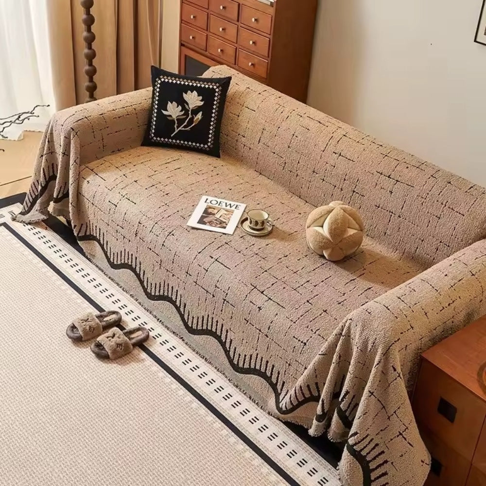 LoungeYard | Serene Horizon Lines Sofa Cover — product view 3