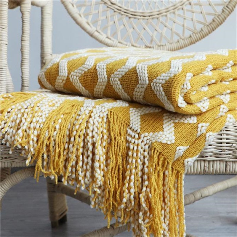 LoungeYard | YELLOW BOHO CHECK PATTERN — product view 3