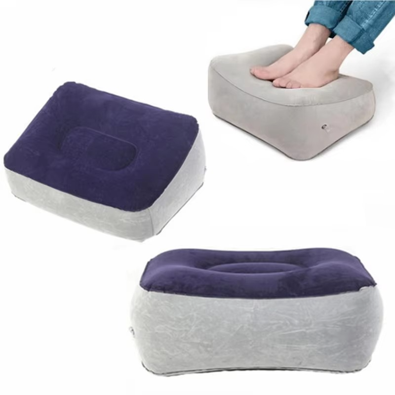 LoungeYard | Inflatable Footrest Pillow - Leg Support Cushion for Travel, Office & Home — product view 2
