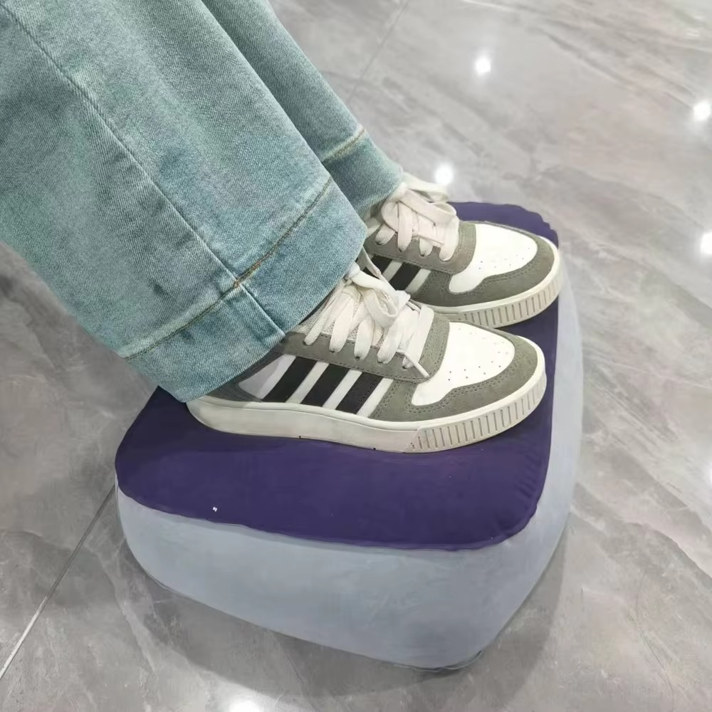 LoungeYard | Inflatable Footrest Pillow - Leg Support Cushion for Travel, Office & Home — product view 4