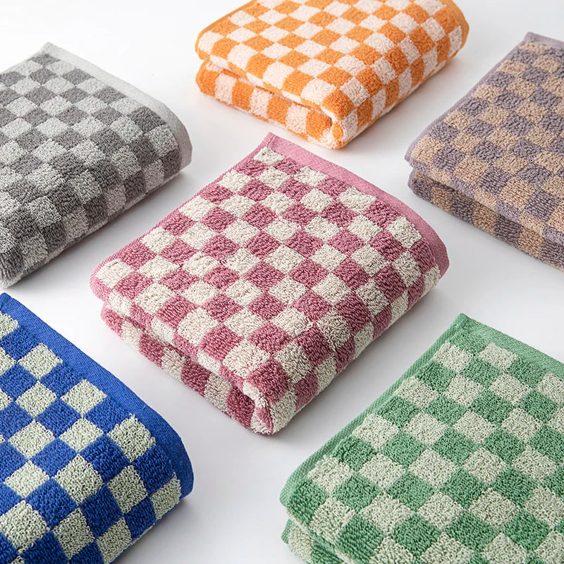 Checkered Cotton Hand Towels | LoungeYard — product view 2