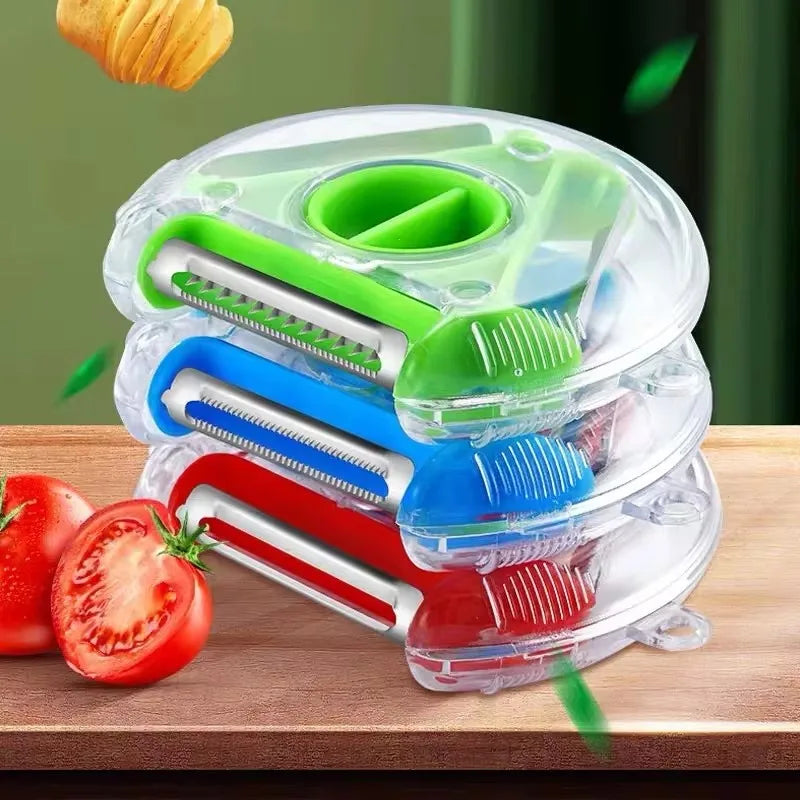 LoungeYard | Peelvanta 3-in-1 Peeler | Stainless Steel Blades | Julienne & Serrated | Dishwasher Safe — product view 5