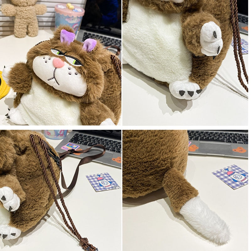 LoungeYard | Bored Plush Cat Shoulder Bag — product view 3