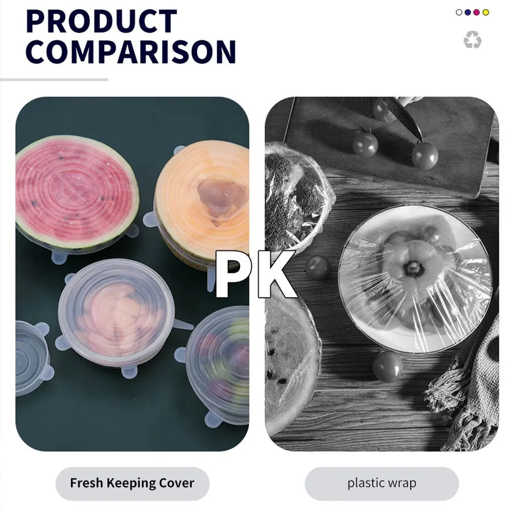 LoungeYard | Elastic Silicone Lid Covers 6PCS — product view 5