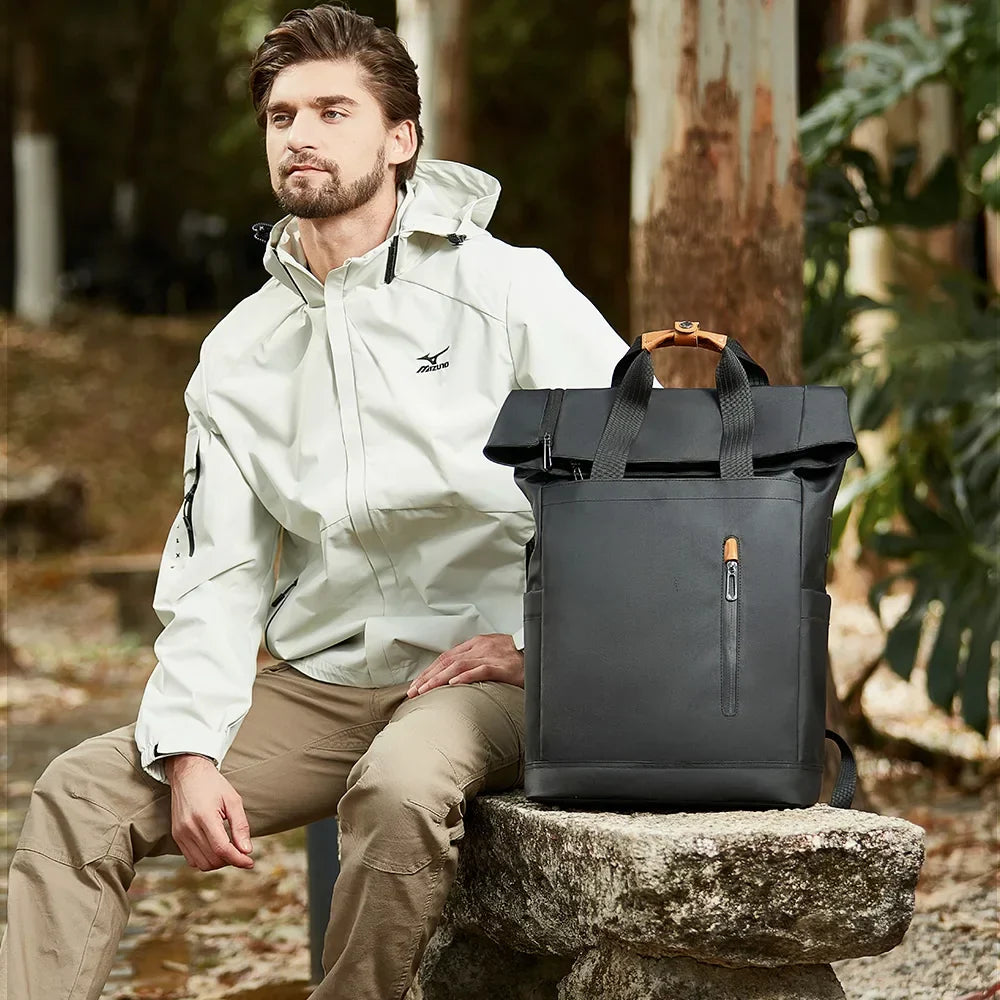 LoungeYard | Multifunctional Men's Backpack KnightShield | USB Port, Expandable, Waterproof, Anti-Theft — product view 2