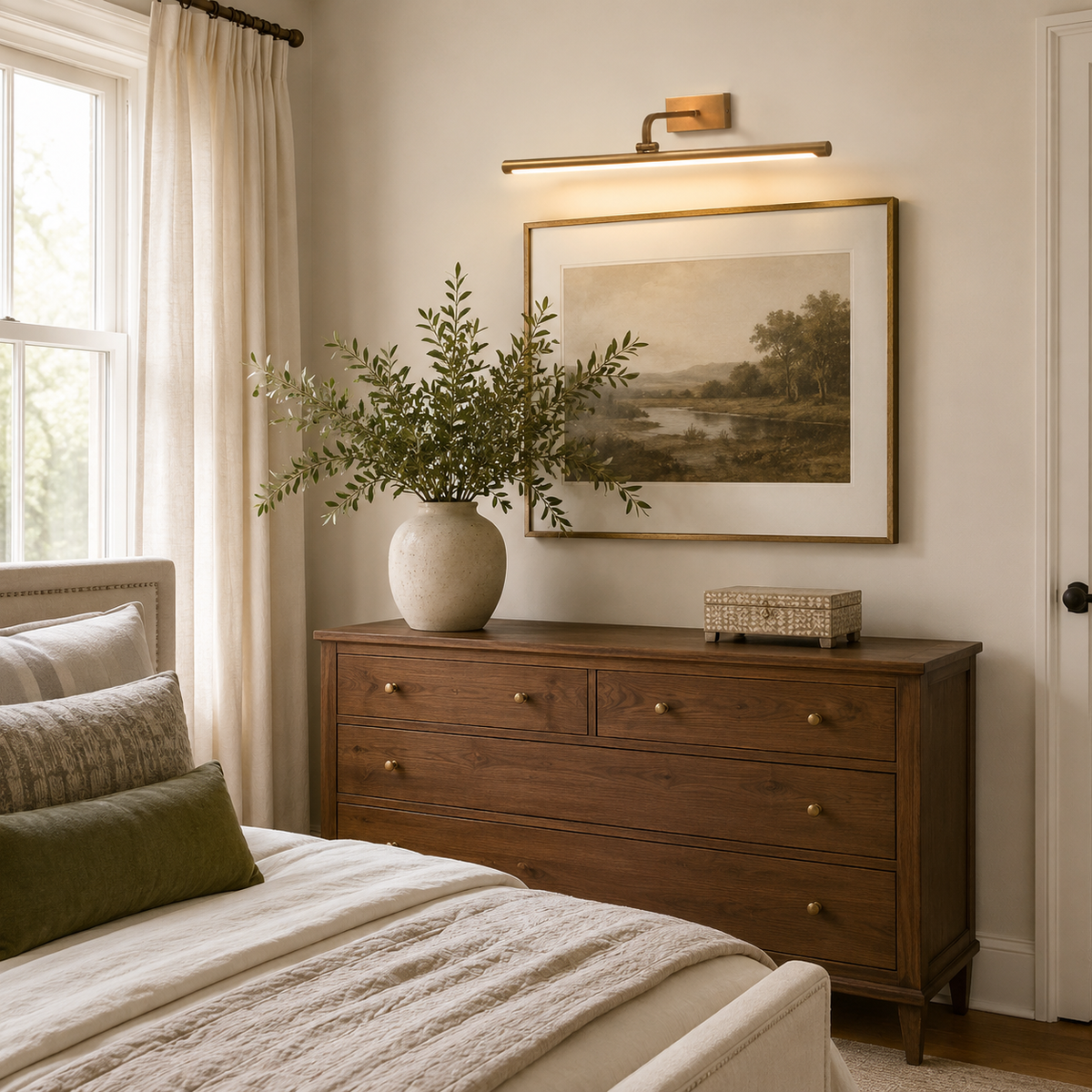 Sheffield Linear Brass Wall Sconce — product view 6