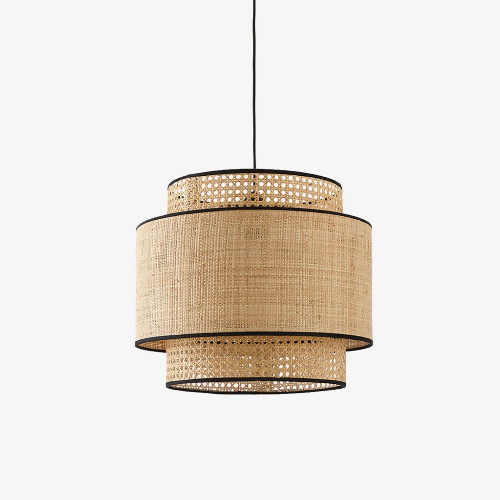 Sienna Rattan Fabric Pendant Lamp — product view 1