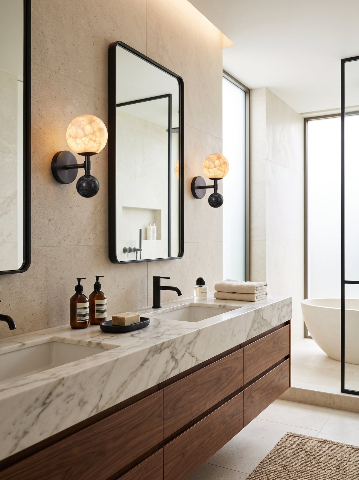 Modulus Alabaster Wall Sconce — product view 7