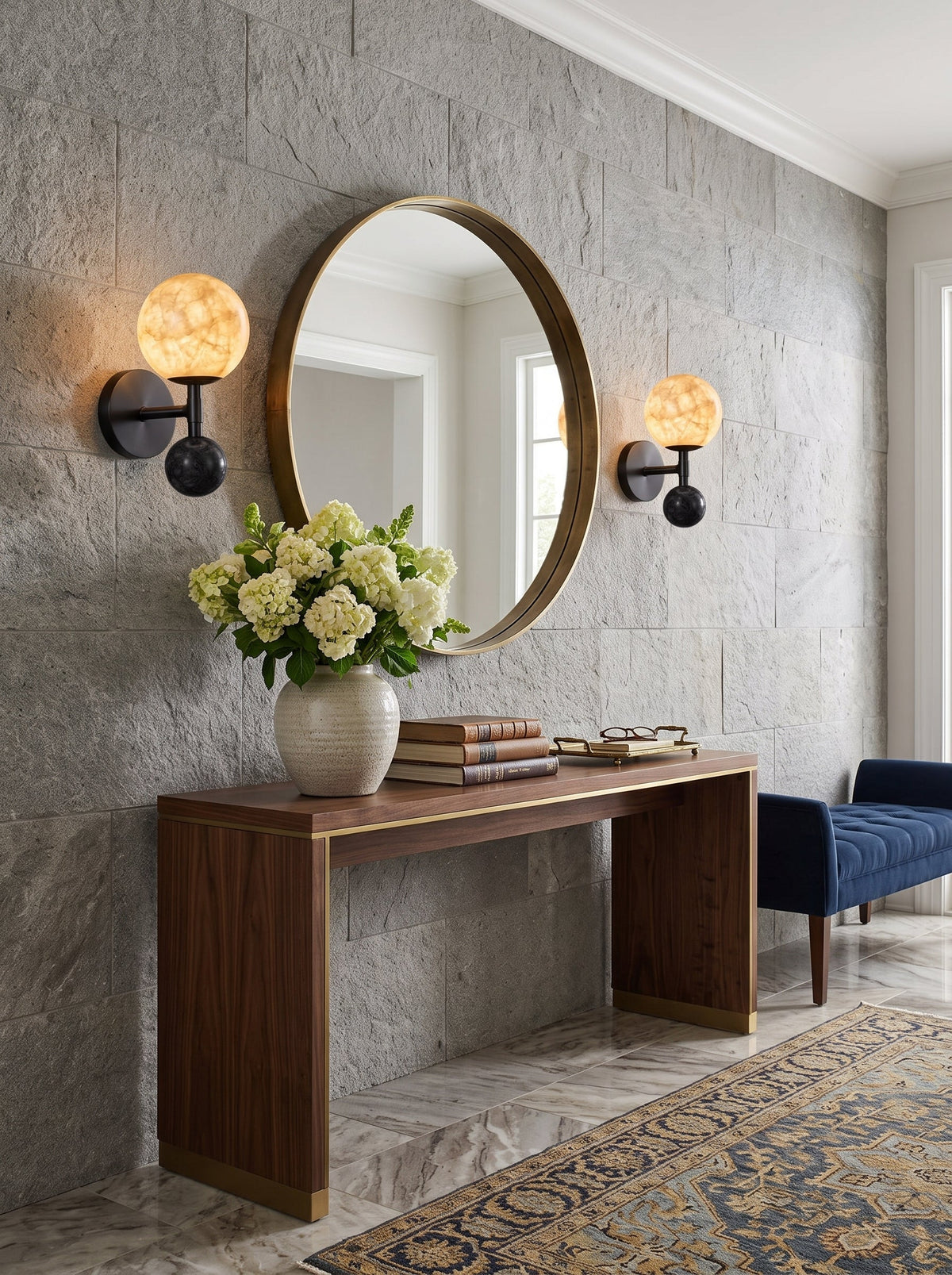 Modulus Alabaster Wall Sconce — product view 5