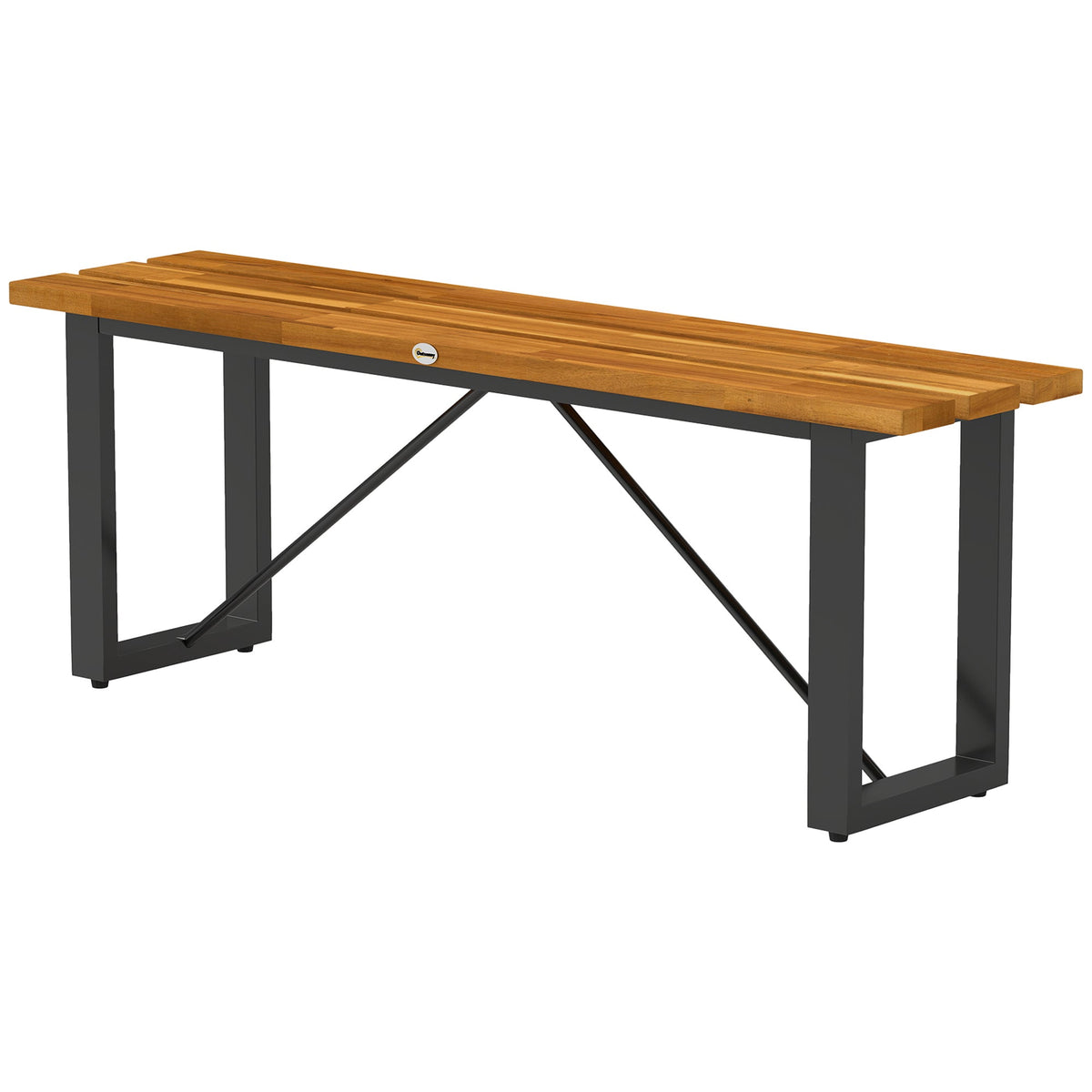 47" 2-Person Acacia Wood Outdoor Bench, Teak — product view 2