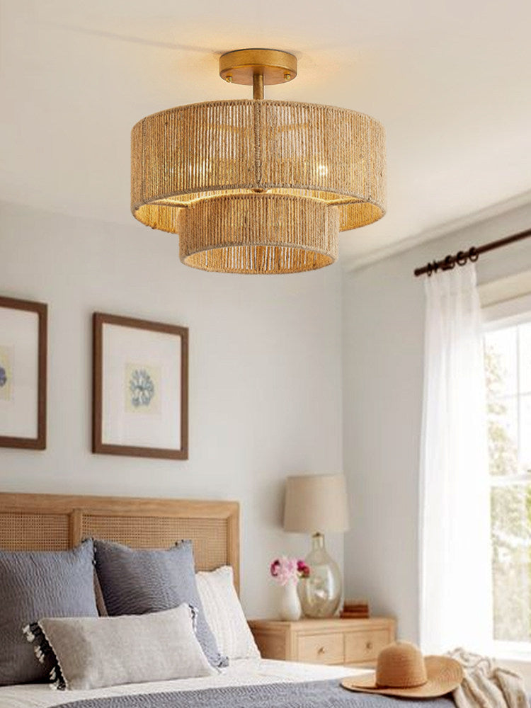 Skein Hemp Rope Flush Mount — product view 5