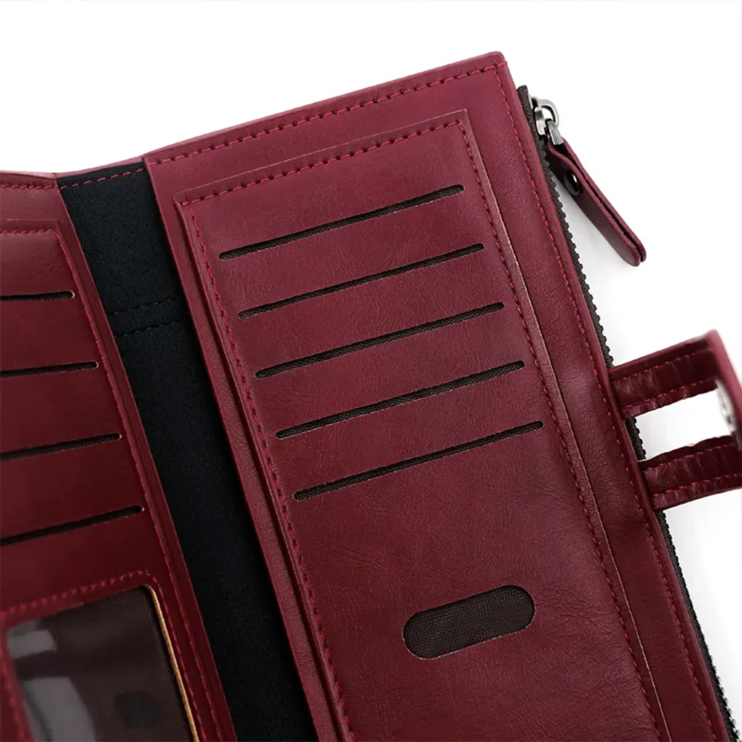 Long Leather Wallet for Ladies LoungeYard — product view 2