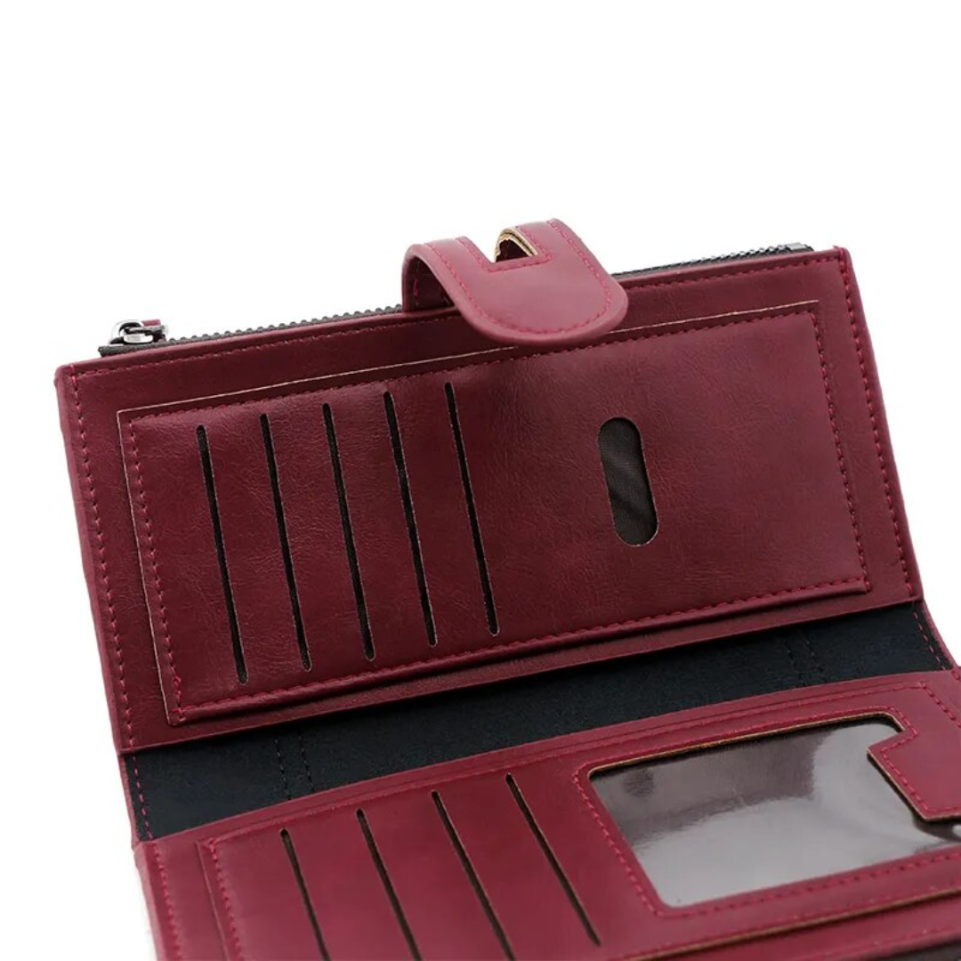 Long Leather Wallet for Ladies LoungeYard — product view 4