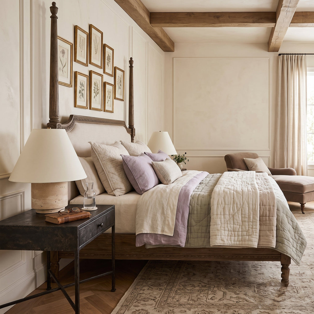Solano Travertine Table Lamp — product view 4
