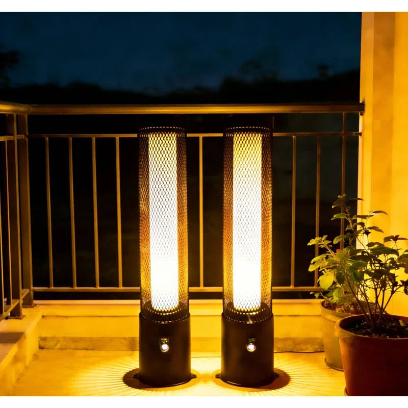 LOUNGE YARD Solar Powered Dual Lighting Mode Steel Floor Lamp — product view 1