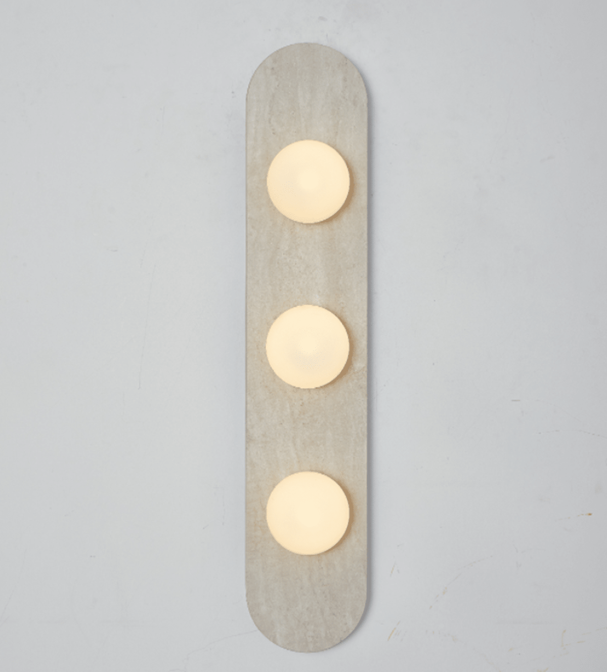 Solenne Stone Triple Globe Wall Sconce — product view 7