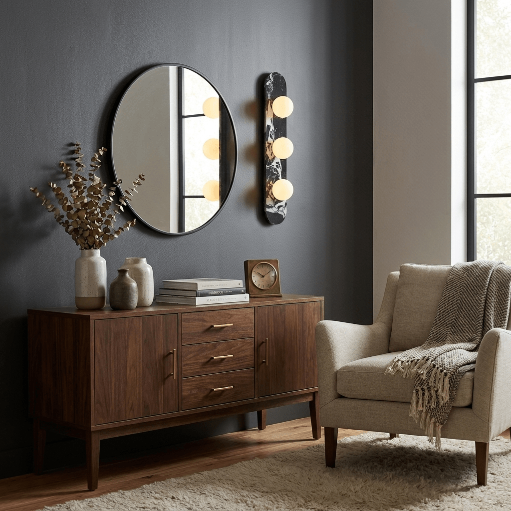 Solenne Stone Triple Globe Wall Sconce — product view 4
