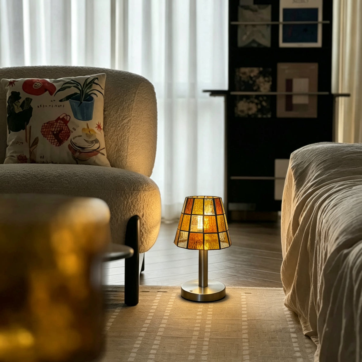 Solstice Faceted Glass Table Lamp — product view 3
