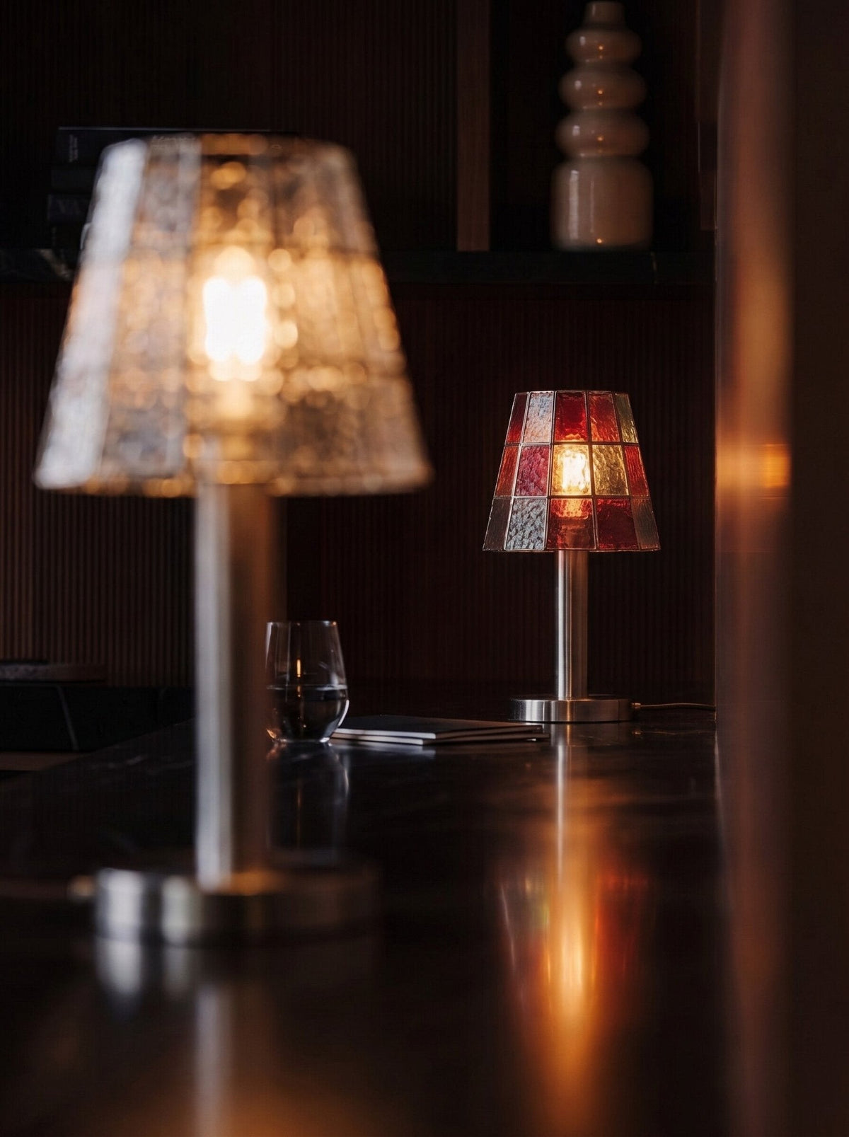 Solstice Faceted Glass Table Lamp — product view 4