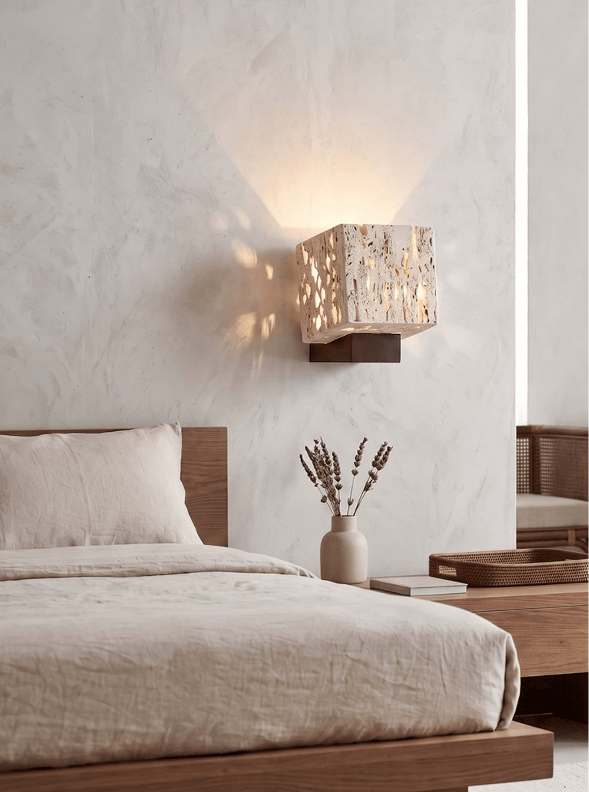Cavora Travertine Glow Wall Sconce — product view 3