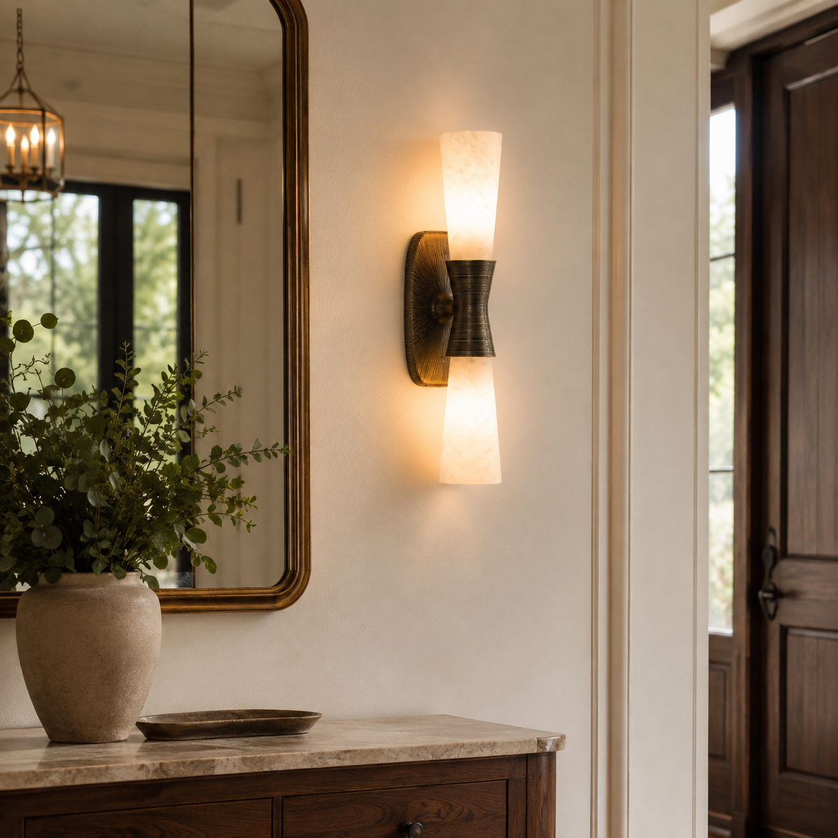 Soraya Alabaster Wall Sconce — product view 2