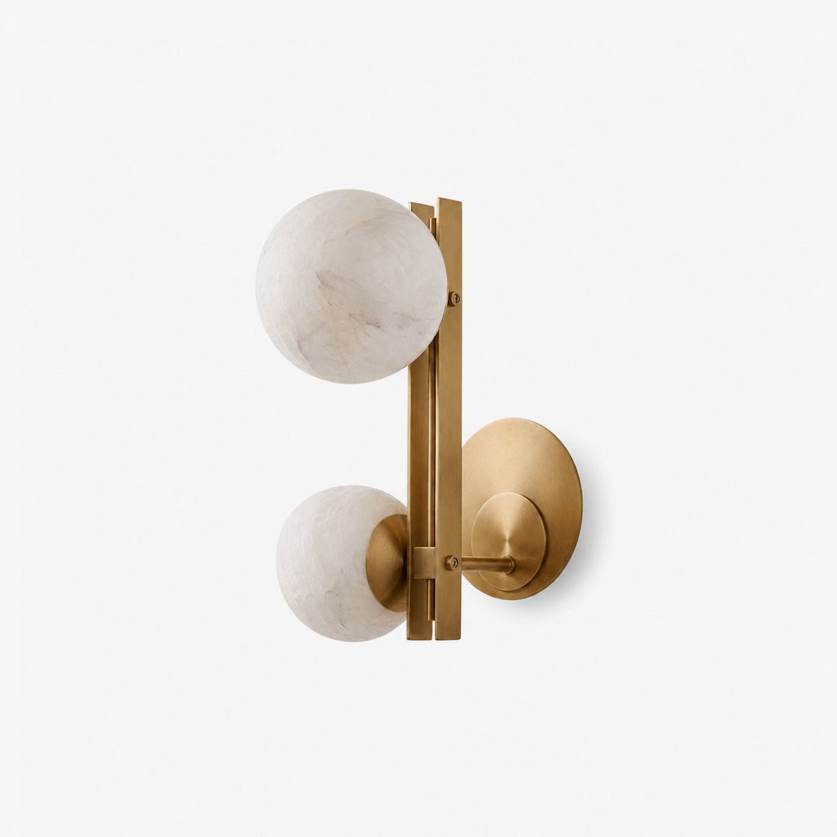 Spanish Alabaster Double Globe Wall Sconce — product view 1