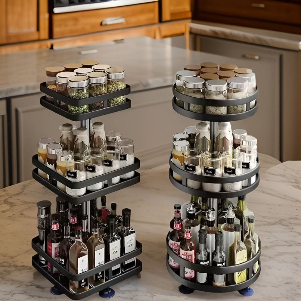 360-Degree Rotating Spice Rack Organizer with One to Three Levels — product view 6