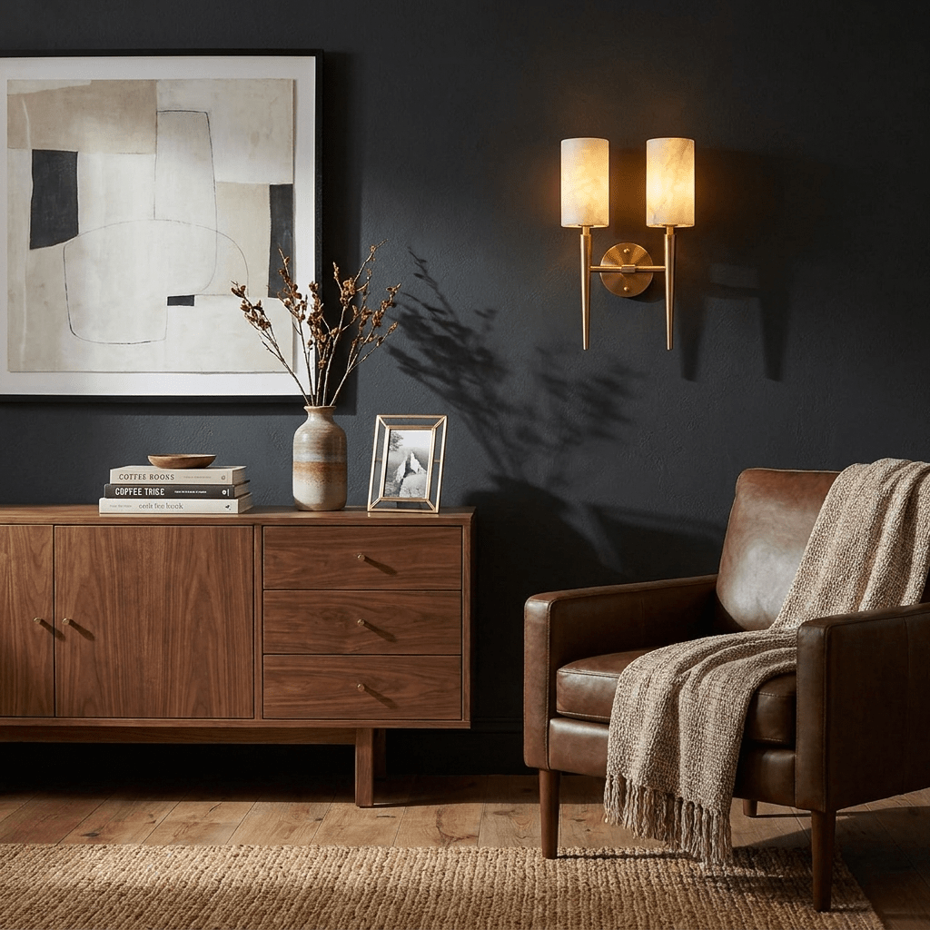 Spire Alabaster Twin Sconce — product view 7