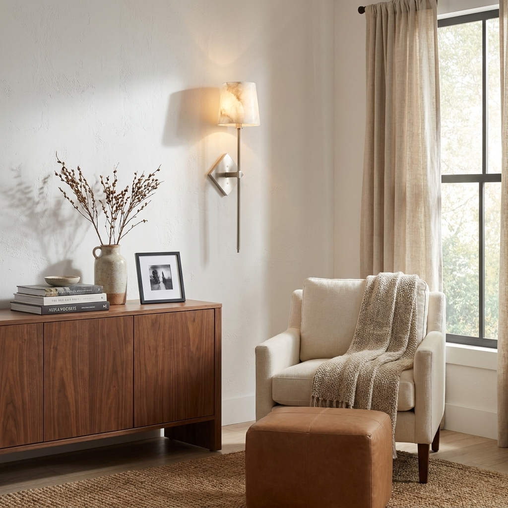 Spire Alabaster Wall Sconce — product view 4