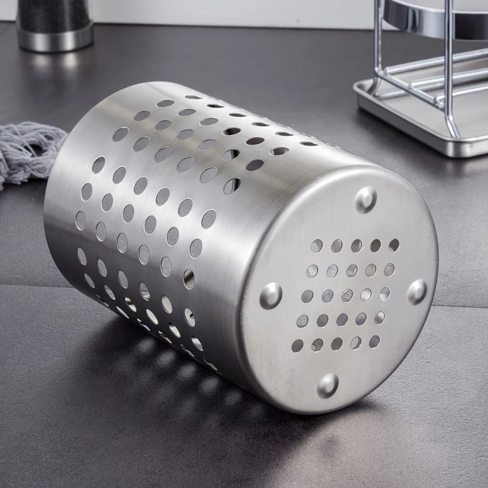 LoungeYard | Stainless Steel Utensil Holder with Hole — product view 6