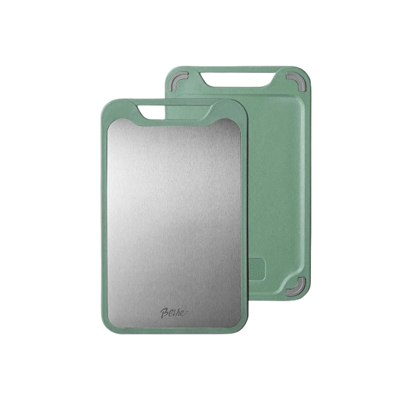 LoungeYard | Double-sided stainless steel cutting board with non-stick surface and juice groove — product view 7