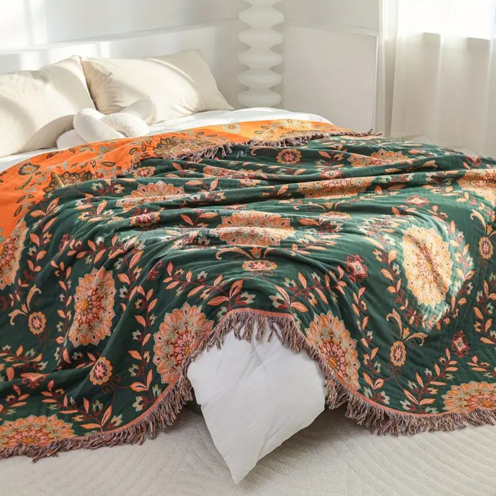 LoungeYard | Sunfern Vintage Reversible Cotton Blanket — product view 6
