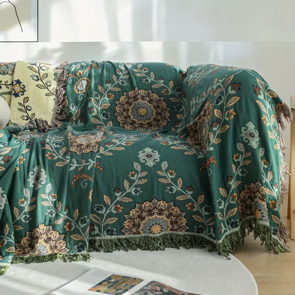 LoungeYard | Sunfern Vintage Reversible Cotton Blanket — product view 4