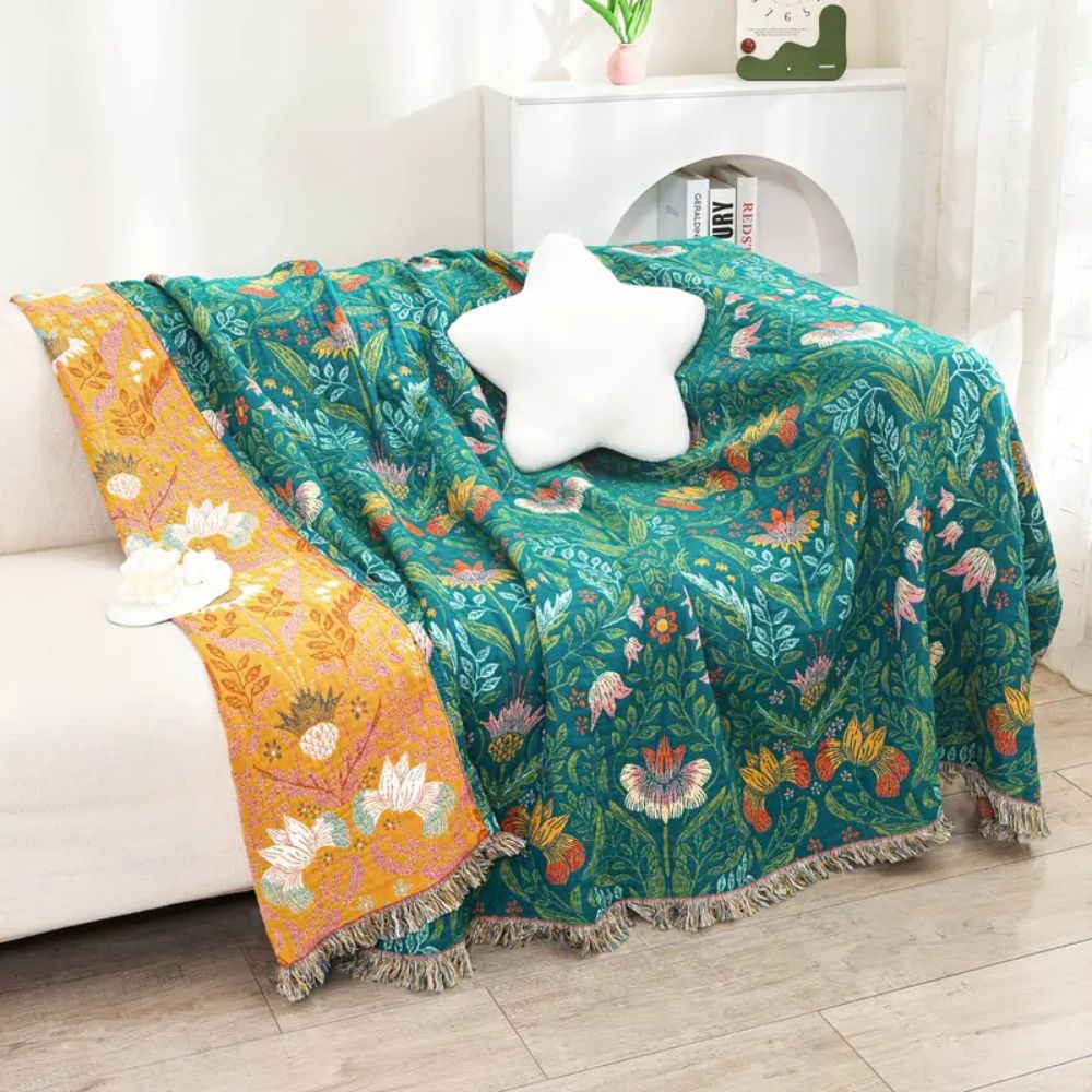 LoungeYard | Sunset Forest Cotton Blanket — product view 1