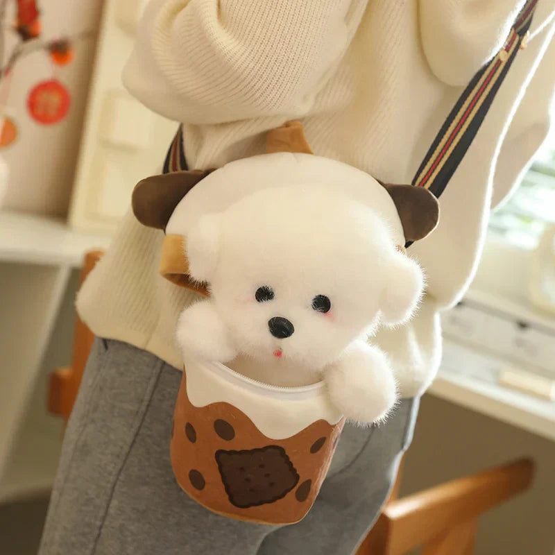 LoungeYard | Sweet Cookie Cup Puppy Plush Handbag — product view 5