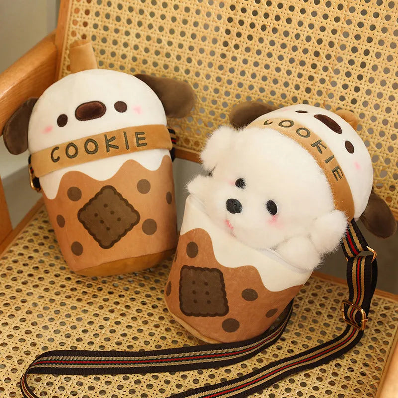 LoungeYard | Sweet Cookie Cup Puppy Plush Handbag — product view 3