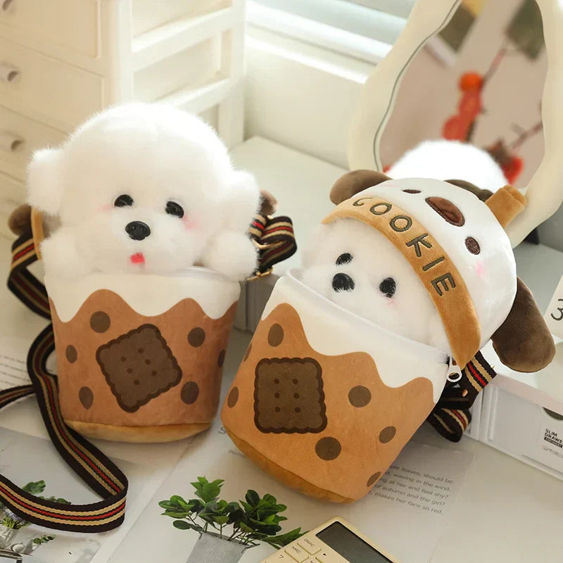 LoungeYard | Sweet Cookie Cup Puppy Plush Handbag — product view 4