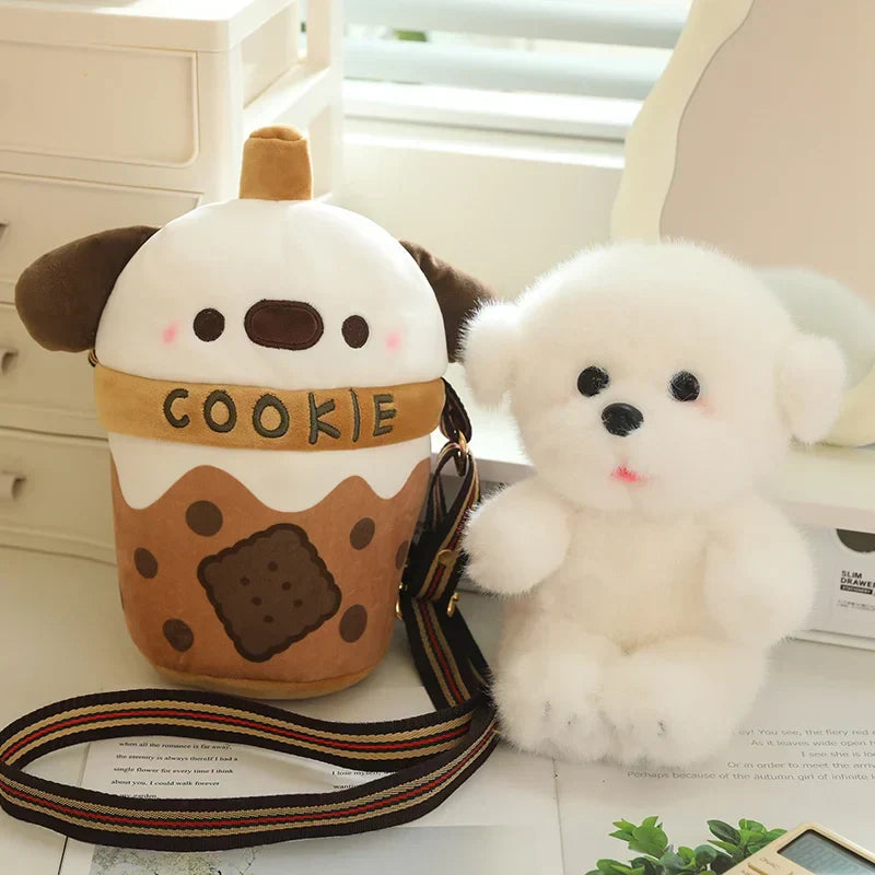 LoungeYard | Sweet Cookie Cup Puppy Plush Handbag — product view 6
