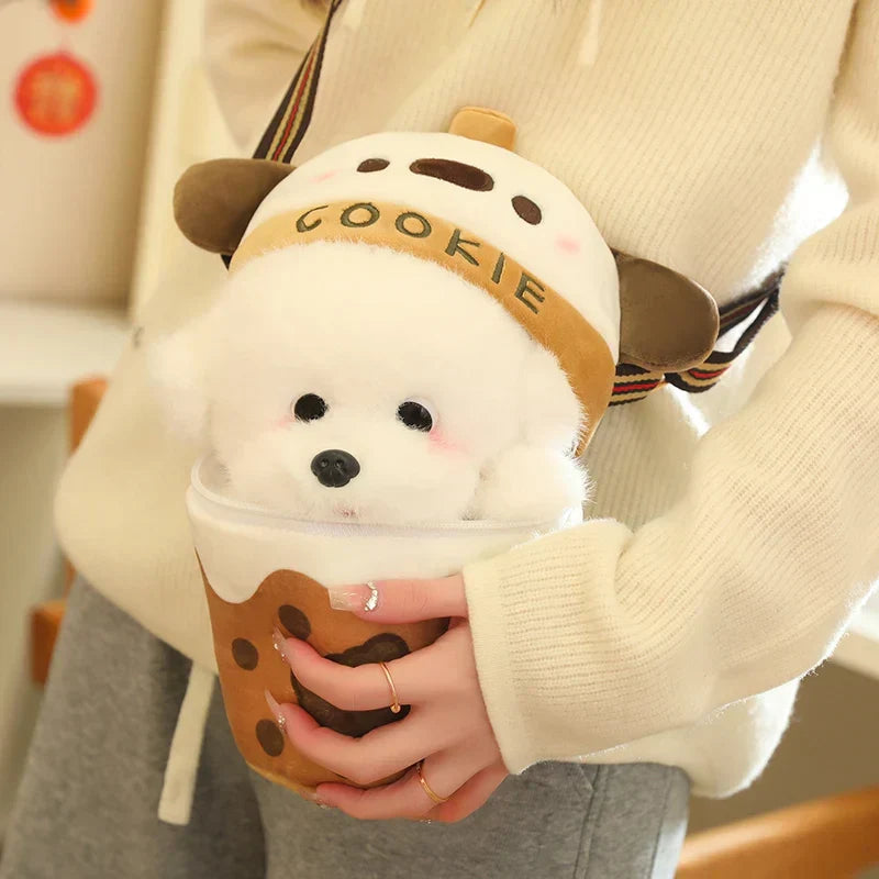 LoungeYard | Sweet Cookie Cup Puppy Plush Handbag — product view 2