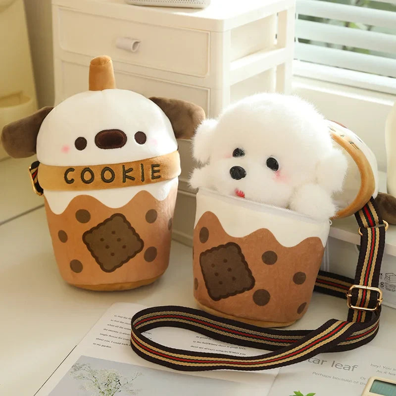 LoungeYard | Sweet Cookie Cup Puppy Plush Handbag — product view 1