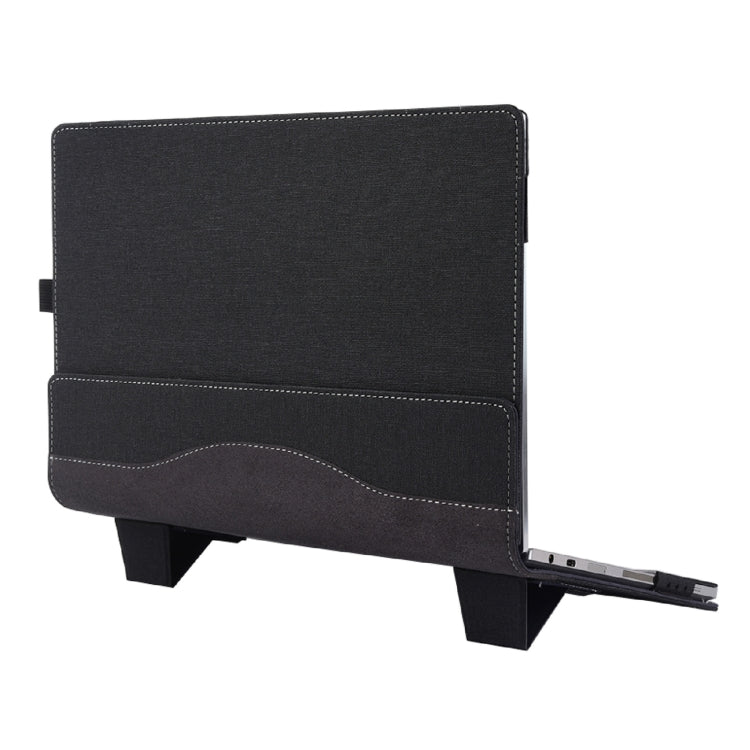 LoungeYard | For Samsung Galaxy Book 4 360 15.6 Inch Leather Laptop Anti-Fall Protective Case with Stand (Black) — product view 1