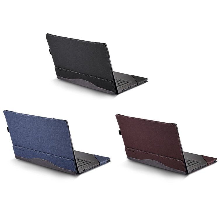 LoungeYard | For Samsung Galaxy Book 4 360 15.6 Inch Leather Laptop Anti-Fall Protective Case with Stand (Black) — product view 2