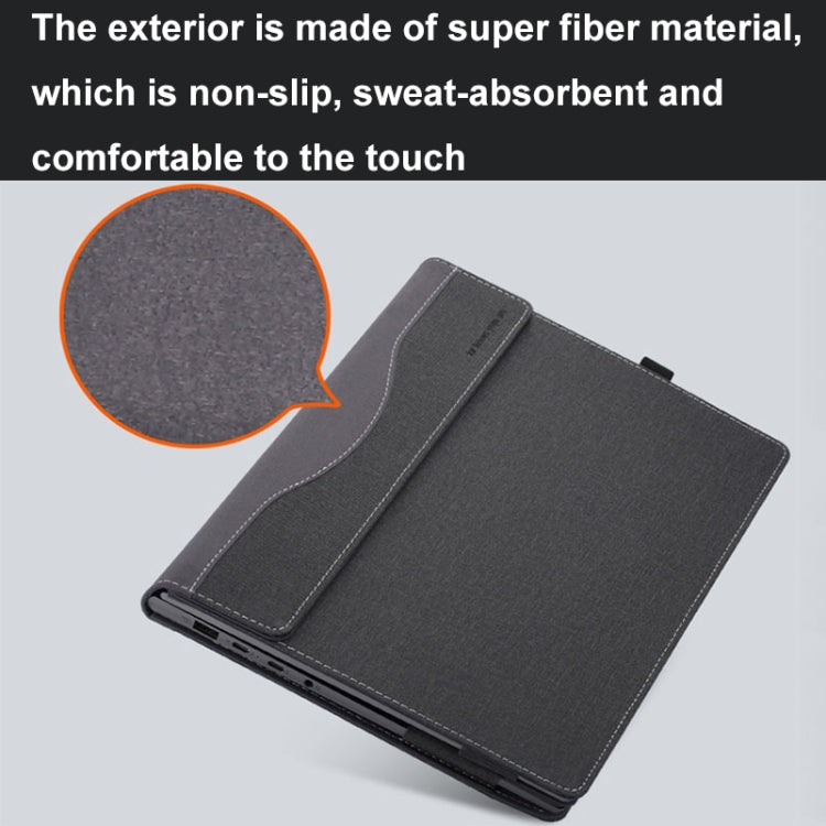 LoungeYard | For Samsung Galaxy Book 4 360 15.6 Inch Leather Laptop Anti-Fall Protective Case with Stand (Black) — product view 7