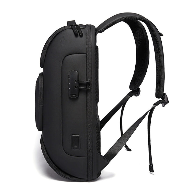LoungeYard | BANGE BG-7216plus Anti-theft Waterproof Travel Men's Backpack 15.6 Inch Laptop Bag (Gray) — product view 3