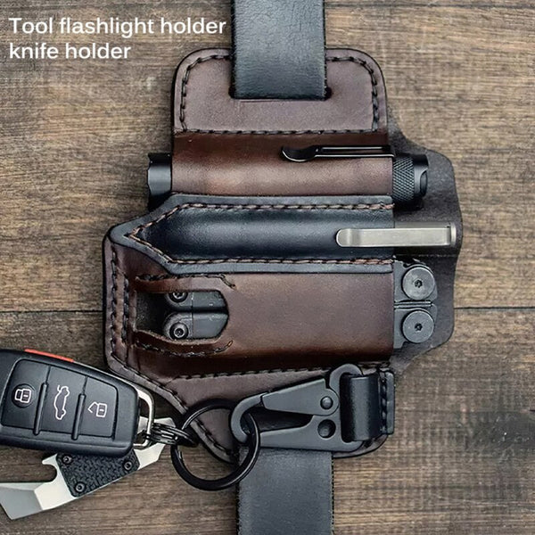 LoungeYard | Tactical Multi Tool Belt Leather Bag — product view 3